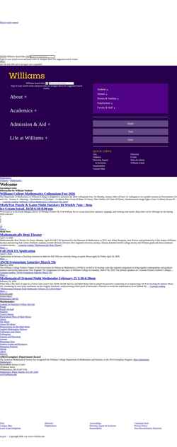Screenshot math.williams.edu