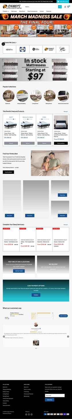 Screenshot chubbysmattress.com