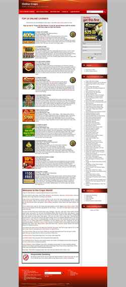 Screenshot crapsforrealmoney.com