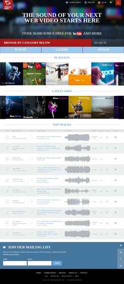 Posnetek zaslona freeplaymusic.com