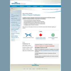 Screenshot certification.ednet.ns.ca
