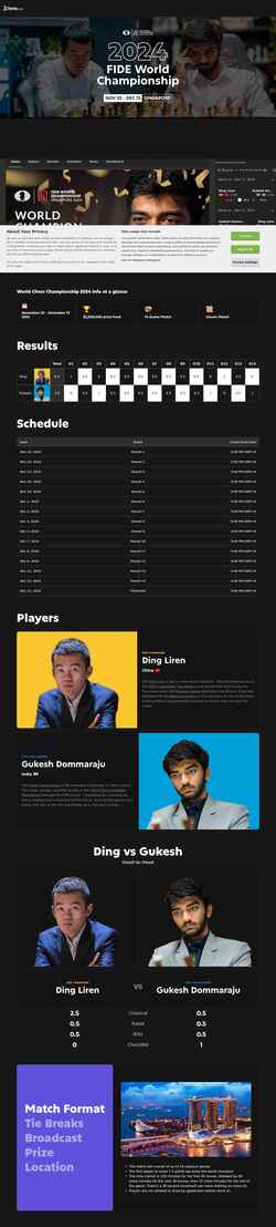 Captura de pantalla worldchesschampionship.com