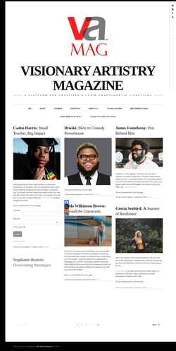 Screenshot visionaryartistrymag.com