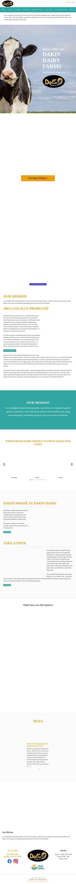 Screenshot dakindairyfarms.com