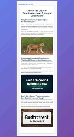 Skjermdump bushtorrent.com