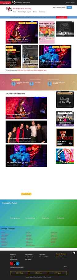 Screenshot wfuv.org