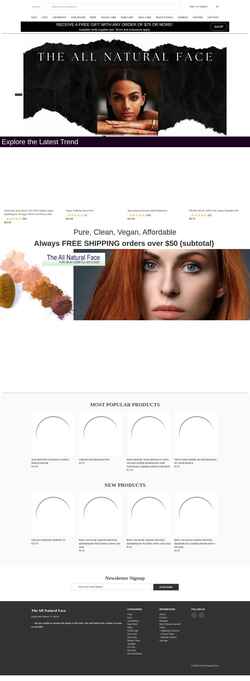 Captură de ecran theallnaturalface.com