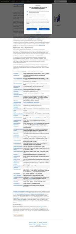 Captură de ecran imagemagick.org