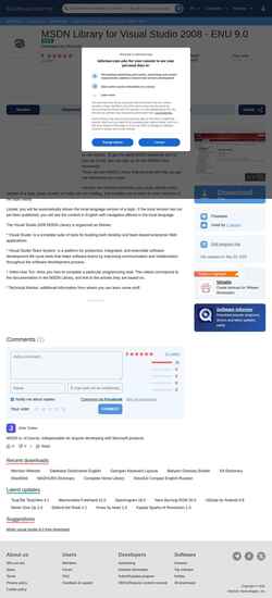 Snímek obrazovky msdn-library-for-visual-studio-2008-enu.software.informer.com