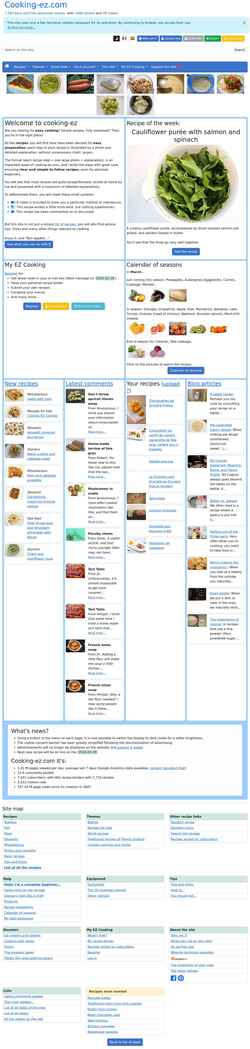Screenshot cooking-ez.com