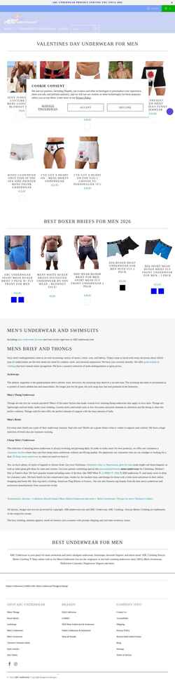 Zrzut ekranu abcunderwear.com