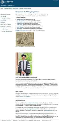 Skjermdump history.hanover.edu