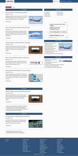 Snímek obrazovky news.airwise.com