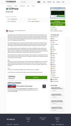 Screenshot cc-proxy-server.findmysoft.com