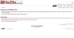 Captura de pantalla trac.filezilla-project.org