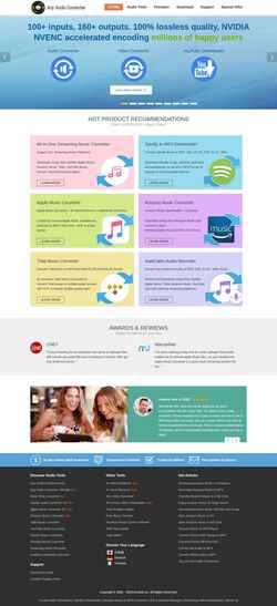 Снимак екрана any-audio-converter.com