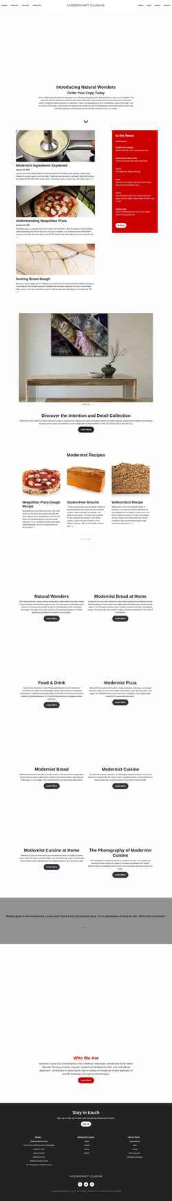 Snímka obrazovky modernistcuisine.com