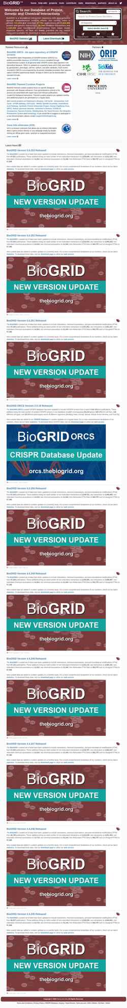 Zrzut ekranu thebiogrid.org