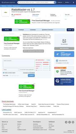 Скриншот ratiomaster-vs.software.informer.com