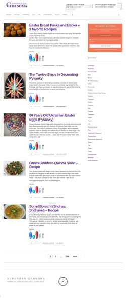 Screenshot suburbangrandma.com