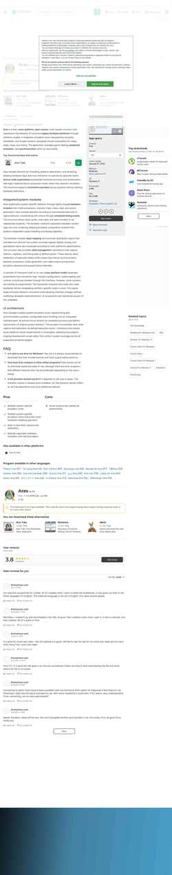 Ekraanipilt ares.en.softonic.com