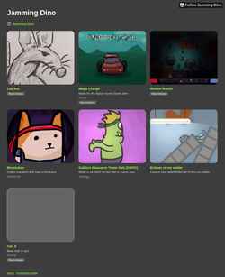 Captura de pantalla jamming-dino.itch.io