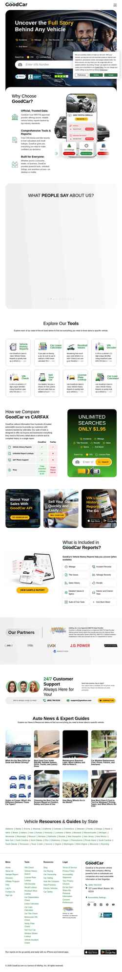Posnetek zaslona goodcar.com