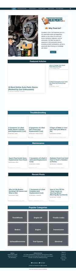 Ekran görüntüsü cartreatments.com