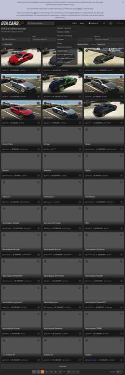 Captura de pantalla gtacars.net