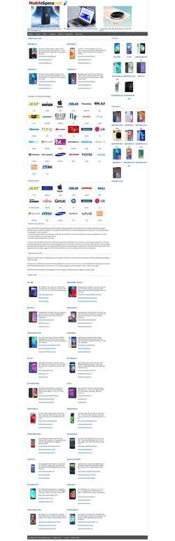 Zrzut ekranu mobilespecs.net