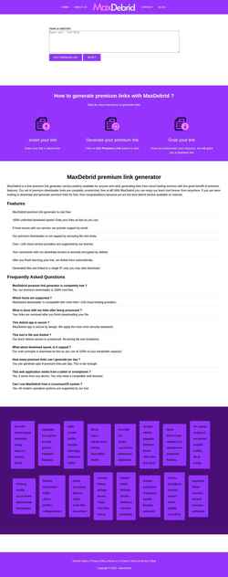 Screenshot maxdebrid.com