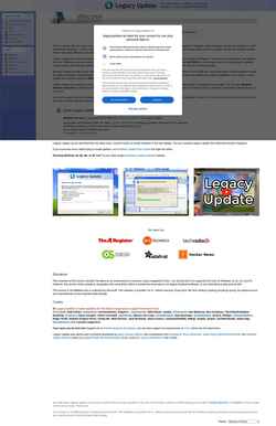 Schermata legacyupdate.net