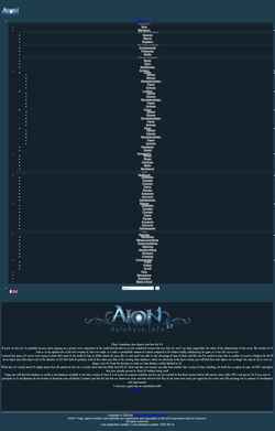 Snímek obrazovky aiondatabase.info