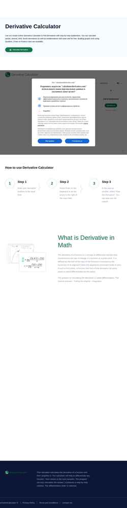 Captura de pantalla calculatorderivative.com