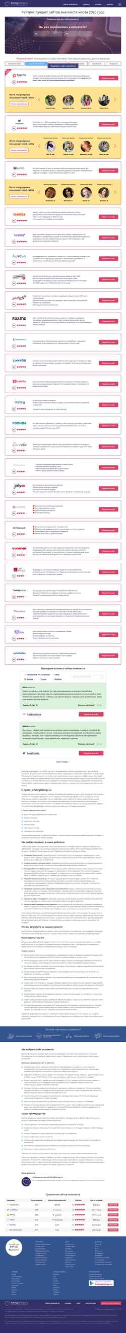 Captură de ecran ratingdatings.ru