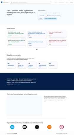 Captură de ecran datacommons.org