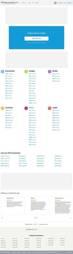 Zrzut ekranu onlineconvertfree.com