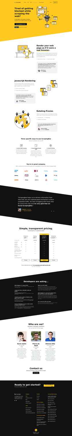 Screenshot scrapingbee.netlify.app