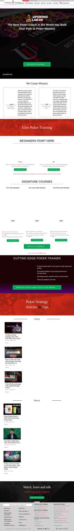 Skærmbillede upswingpoker.com