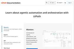 Snímka obrazovky docs.uipath.com