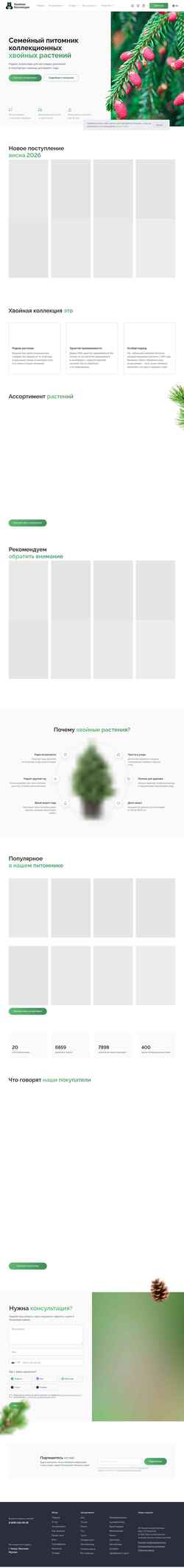 Snimka zaslona conifercollection.ru