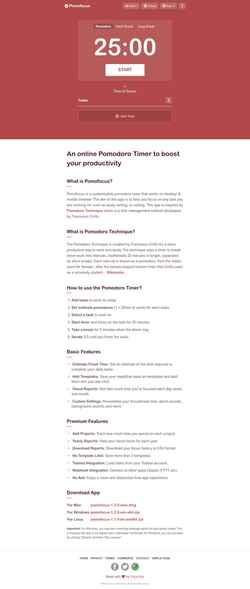 Skærmbillede pomofocus.io