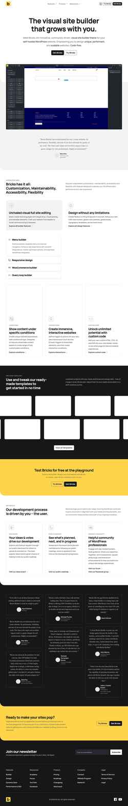 Screenshot bricksbuilder.io