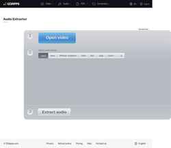 Zrzut ekranu audio-extractor.net