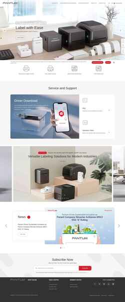Posnetek zaslona global.pantum.com