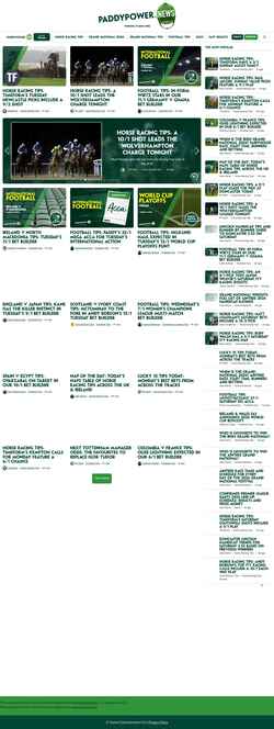 Snímek obrazovky news.paddypower.com
