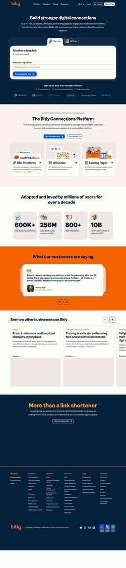 Screenshot bitly.com