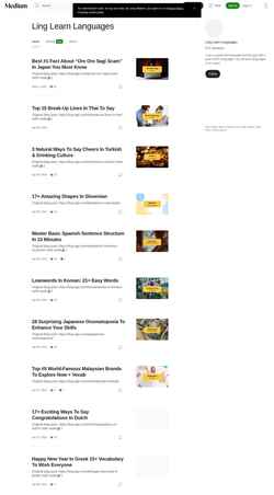 Снимак екрана ling-app.medium.com