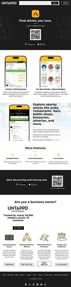 Captura de tela untappd.com