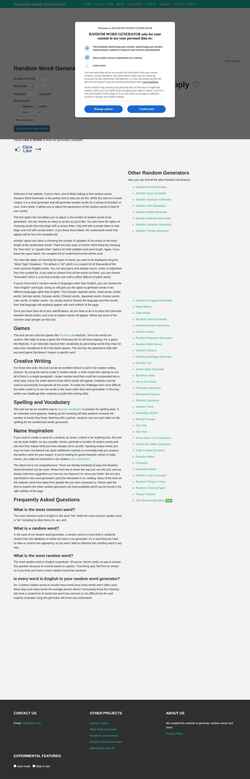 Skjermdump randomwordgenerator.com